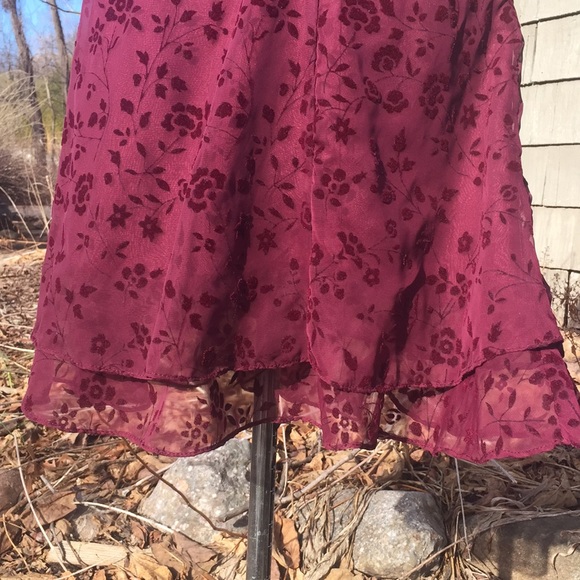 Sheer and floral velour teared vintage dress 8 - Picture 7 of 8